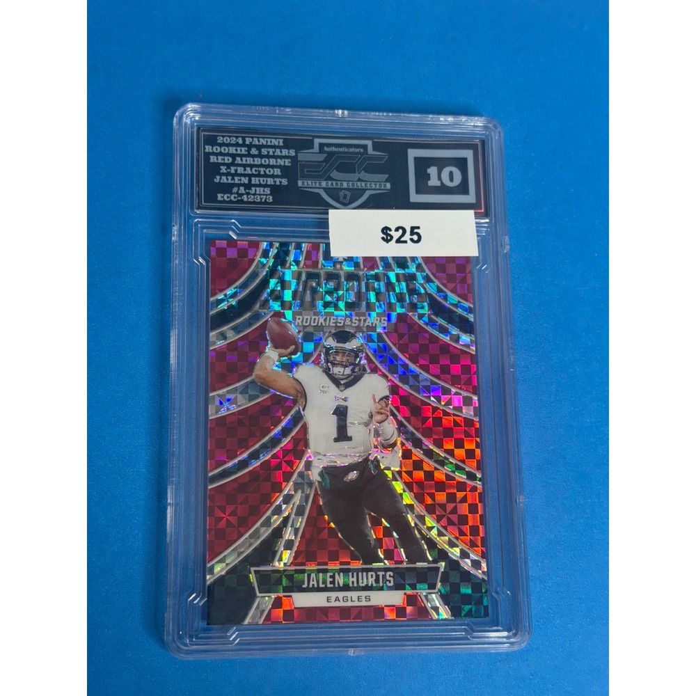2024 Panini Rookies & Stars Jalen Hurts Red Airborne X-Tractor ECC 10 Gem Mint